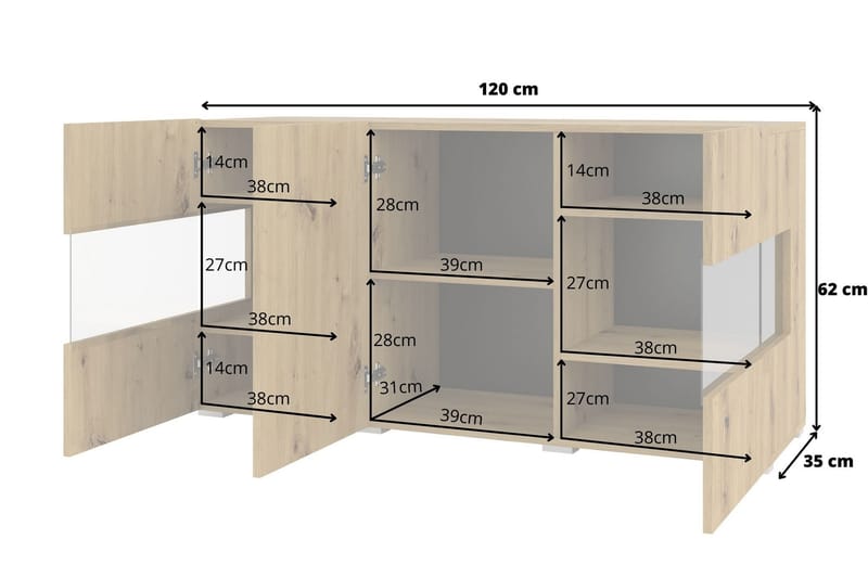 Förvaringskista Speno 120 cm - Brun - Förvaring - Förvaringsmöbler - Förvaringskista & sängkista