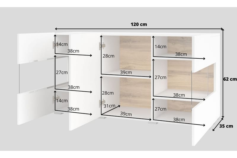 Förvaringskista Speno 120 cm - Vit - Förvaring - Förvaringsmöbler - Förvaringskista & sängkista