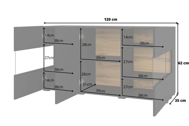 Jestine Förvaringskista 120 cm - Svart - Förvaring - Förvaringsmöbler - Förvaringskista & sängkista