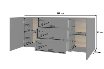 Jestine Förvaringskista 140 cm - Svart - Förvaring - Förvaringsmöbler - Förvaringskista & sängkista