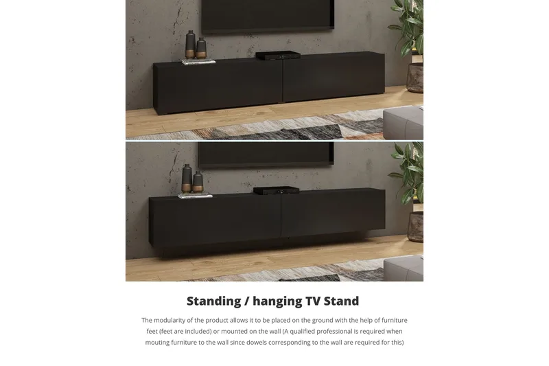 Jestine Förvaringskista 180 cm - Svart - Förvaring - Förvaringsmöbler - Förvaringskista & sängkista