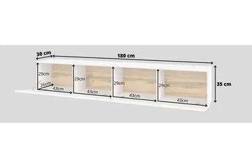 Jestine Förvaringskista 180 cm - Vit - Förvaring - Förvaringsmöbler - Förvaringskista & sängkista