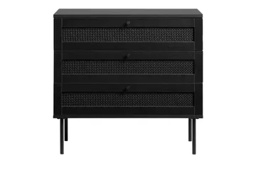 Kamello Förvaringskista med tre lådor 80 cm - Svart - Förvaring - Förvaringsmöbler - Förvaringskista & sängkista