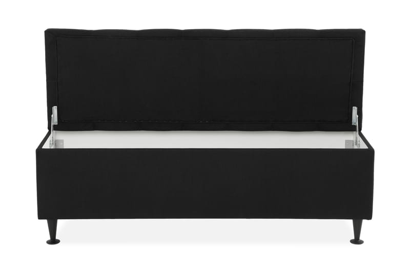 Sängkista Rebeca 140 cm Djuphäftad - Svart - Förvaringskista & sängkista - Sängbänk - Sängförvaring