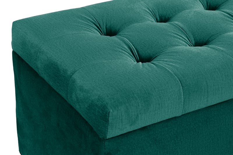 Sängkista Rebeca 140 cm Square - Grön - Sängbänk - Sängförvaring - Förvaringskista & sängkista