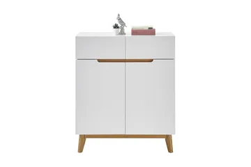 Siraaj Foajékista 85 cm - Vit/Ek - Förvaring - Förvaringsmöbler - Förvaringskista & sängkista