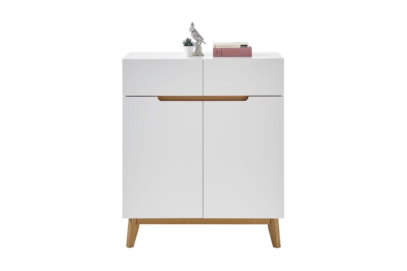 Siraaj Foajékista 85 cm - Vit/Ek - Förvaring - Förvaringsmöbler - Förvaringskista & sängkista