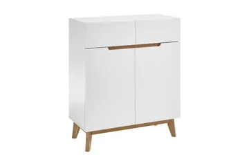 Siraaj Foajékista 85 cm - Vit/Ek - Förvaring - Förvaringsmöbler - Förvaringskista & sängkista