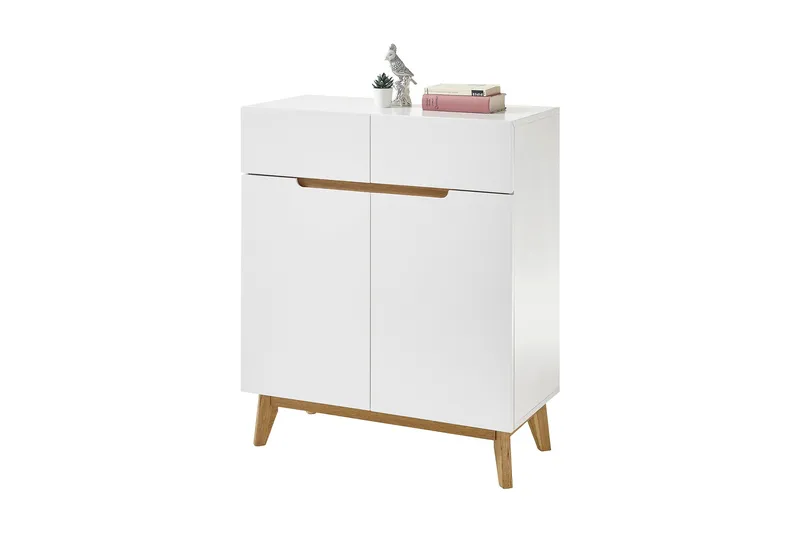 Siraaj Foajékista 85 cm - Vit/Ek - Förvaring - Förvaringsmöbler - Förvaringskista & sängkista