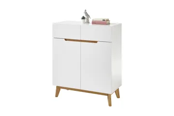 Siraaj Foajékista 85 cm - Vit/Ek - Förvaring - Förvaringsmöbler - Förvaringskista & sängkista