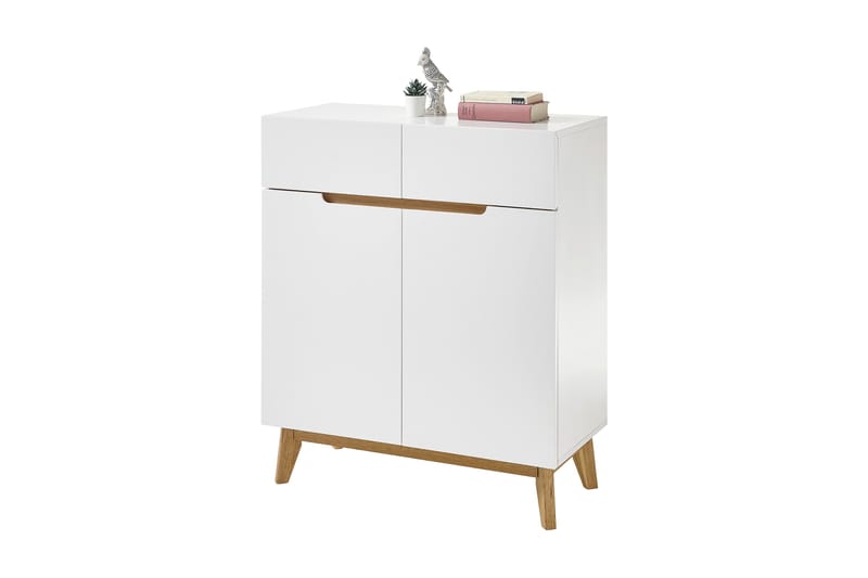 Siraaj Foajékista 85 cm - Vit/Ek - Förvaring - Förvaringsmöbler - Förvaringskista & sängkista