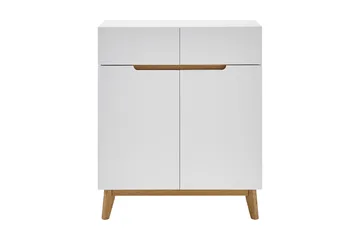 Siraaj Foajékista 85 cm - Vit/Ek - Förvaring - Förvaringsmöbler - Förvaringskista & sängkista