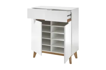 Siraaj Foajékista 85 cm - Vit/Ek - Förvaring - Förvaringsmöbler - Förvaringskista & sängkista