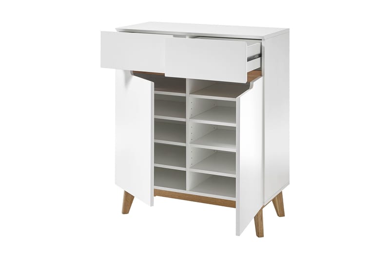 Siraaj Foajékista 85 cm - Vit/Ek - Förvaring - Förvaringsmöbler - Förvaringskista & sängkista