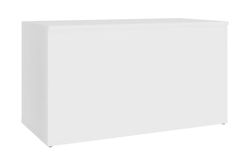 Förvaringskista vit 84x42x46 cm spånskiva - Vit - Förvaringskista & sängkista