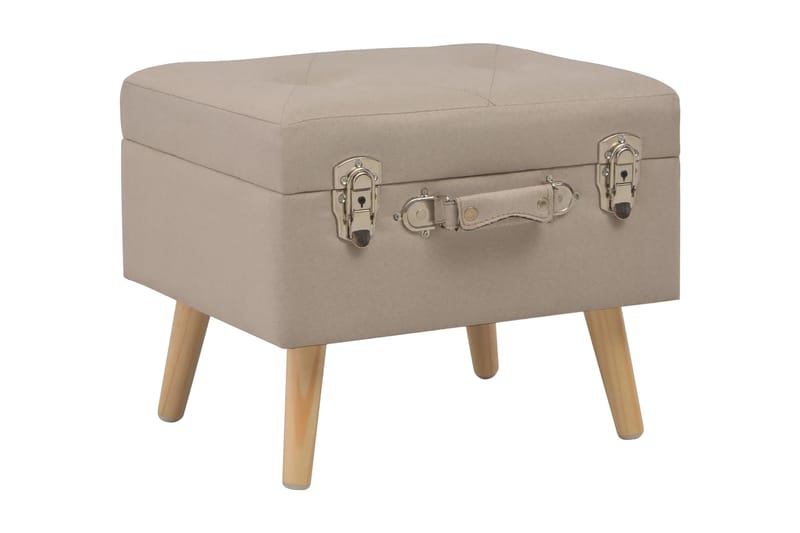 Förvaringspall 40 cm beige tyg - Förvaringskista & sängkista