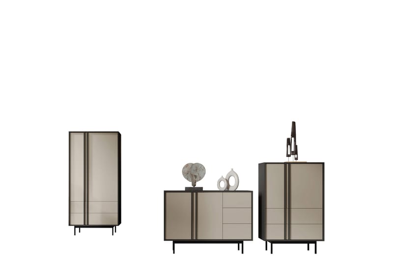 Farshian Möbelset För Vardagsrum, Grå/Beige