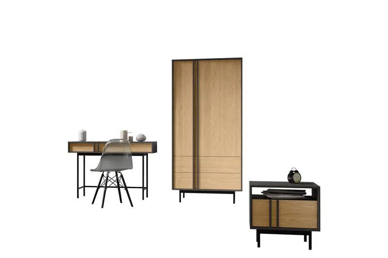 Farshian Möbelset För Vardagsrum, Grå/Brun