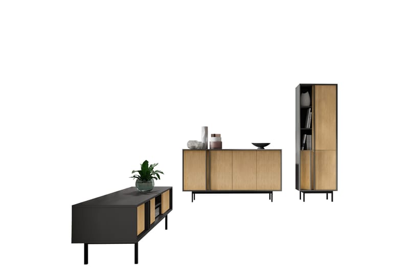 Farshian Möbelset För Vardagsrum, Grå/Brun