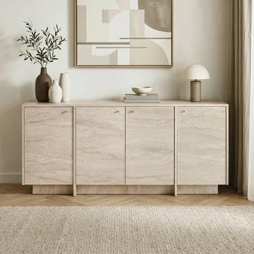 Farvik Konsolbord 180x82x45 cm - Travertin - Förvaring - Förvaringsmöbler - Sideboard & skänk
