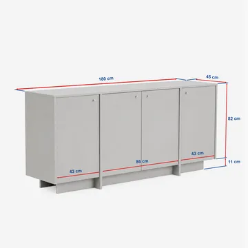 Farvik Konsolbord 180x82x45 cm - Travertin - Förvaring - Förvaringsmöbler - Sideboard & skänk