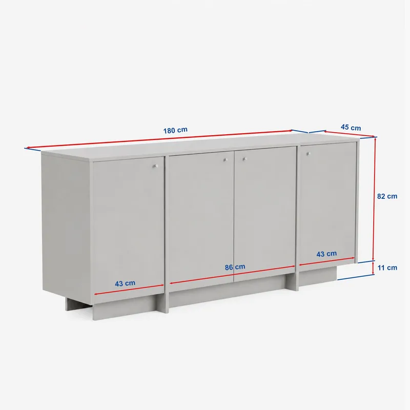 Farvik Konsolbord 180x82x45 cm - Valnöt - Förvaring - Förvaringsmöbler - Sideboard & skänk