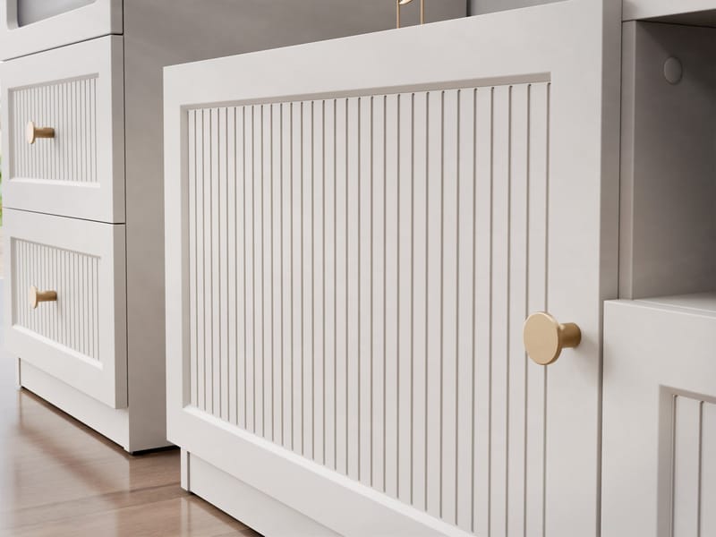 Fayric Möbelset För Vardagsrum - Beige - Förvaring - Förvaringsmöbler - Möbelset för vardagsrum