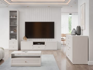 Fayric Möbelset För Vardagsrum - Beige - Förvaring - Förvaringsmöbler - Möbelset för vardagsrum