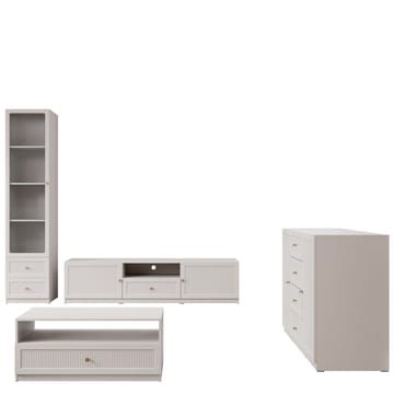 Fayric Möbelset För Vardagsrum - Beige - Förvaring - Förvaringsmöbler - Möbelset för vardagsrum