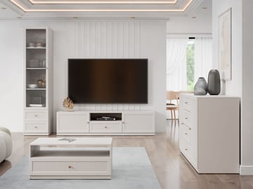 Fayric Möbelset För Vardagsrum - Beige - Förvaring - Förvaringsmöbler - Möbelset för vardagsrum