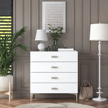 Fenvik Byrå 85,6x90,7x45 cm - Vit - Förvaring - Förvaringsmöbler - Byrå