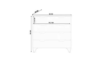 Feylor Hörnbyrå 86 cm - Matt Vit - Förvaring - Förvaringsmöbler - Byrå
