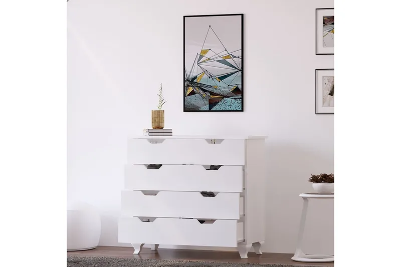 Feylor Hörnbyrå 86 cm - Matt Vit - Förvaring - Förvaringsmöbler - Byrå