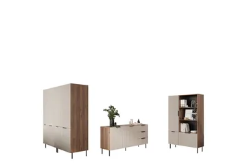 Fiesta Möbelset För Vardagsrum - Svart/Brun - Förvaring - Förvaringsmöbler - Möbelset för vardagsrum