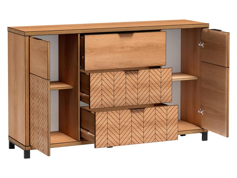 Fonti Rektangulär Skänk 158 cm i Trä - Svart|Brun - Förvaring - Förvaringsmöbler - Sideboard & skänk