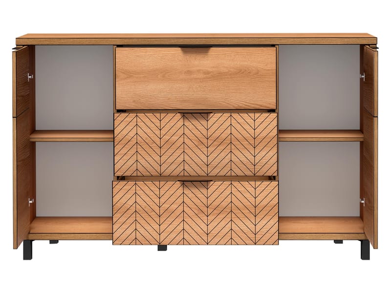 Fonti Rektangulär Skänk 158 cm i Trä - Svart|Brun - Förvaring - Förvaringsmöbler - Sideboard & skänk