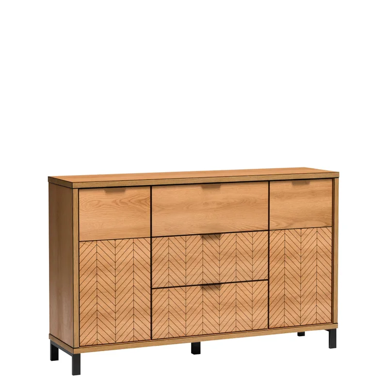 Fonti Rektangulär Skänk 158 cm i Trä, Svart|Brun