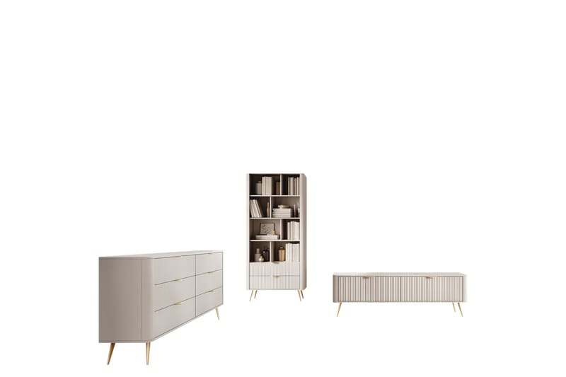Forba Möbelset För Vardagsrum - Beige - Förvaring - Förvaringsmöbler - Möbelset för vardagsrum