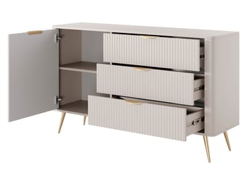 Forba Möbelset vardagsrum - tv-bänk, bokhylla och skänk - vit - Förvaring - Förvaringsmöbler - Möbelset för vardagsrum