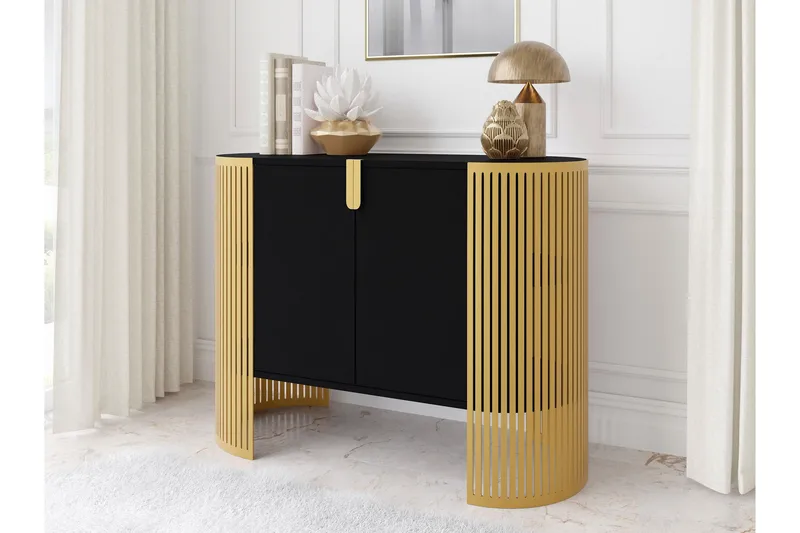 Friend Skänk 120x40 cm - Guld/Svart - Förvaring - Förvaringsmöbler - Sideboard & skänk