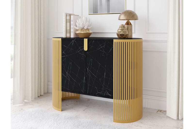 Friend Skänk 120x40 cm - Guld/Svart - Förvaring - Förvaringsmöbler - Sideboard & skänk