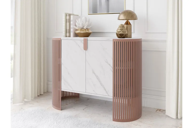 Friend Skänk 120x40 cm - Rosa/Vit - Förvaring - Förvaringsmöbler - Sideboard & skänk