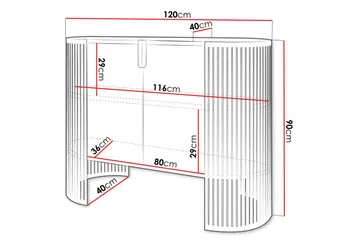 Friend Skänk 120x40 cm - Svart/Brun - Förvaring - Förvaringsmöbler - Sideboard & skänk