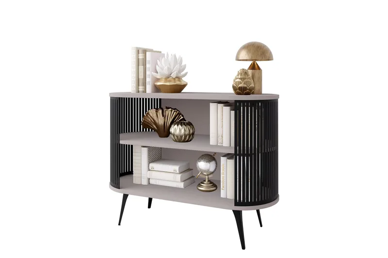 Galia Skänk 120x40 cm, Svart/Beige