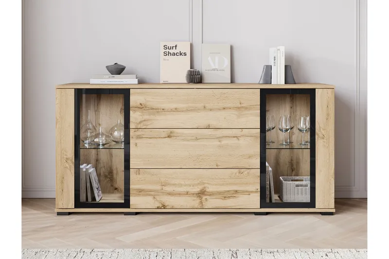 Gamal Skänk 150x40 cm - Brun - Förvaring - Förvaringsmöbler - Sideboard & skänk