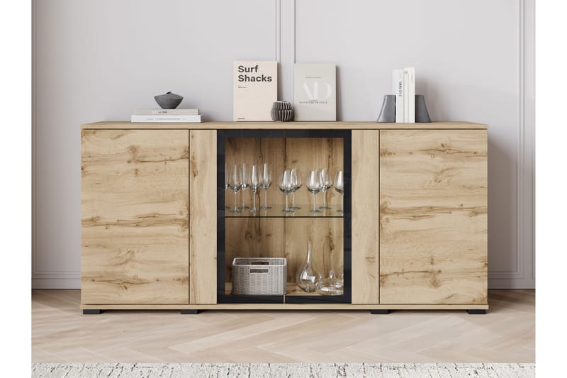 Gamal Skänk 150x40 cm - Grå - Förvaring - Förvaringsmöbler - Sideboard & skänk