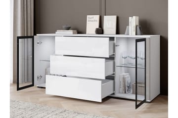 Gamal Skänk 150x40 cm i Trä med Glasdörrar - Brun - Förvaring - Förvaringsmöbler - Sideboard & skänk