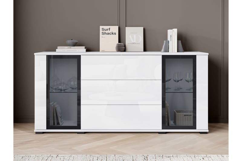 Gamal Skänk 150x40 cm - Vit - Förvaring - Förvaringsmöbler - Sideboard & skänk