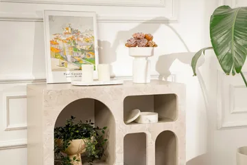Giana Konsollbord 80 cm - Travertine/Sandsten - Förvaring - Förvaringsmöbler - Sideboard & skänk