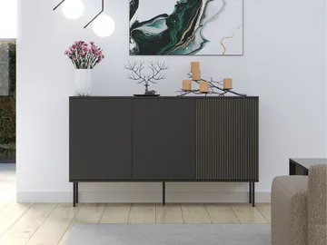 Gravendal Skänk 151x88 cm - Svart, valnöt - Förvaring - Förvaringsmöbler - Sideboard & skänk